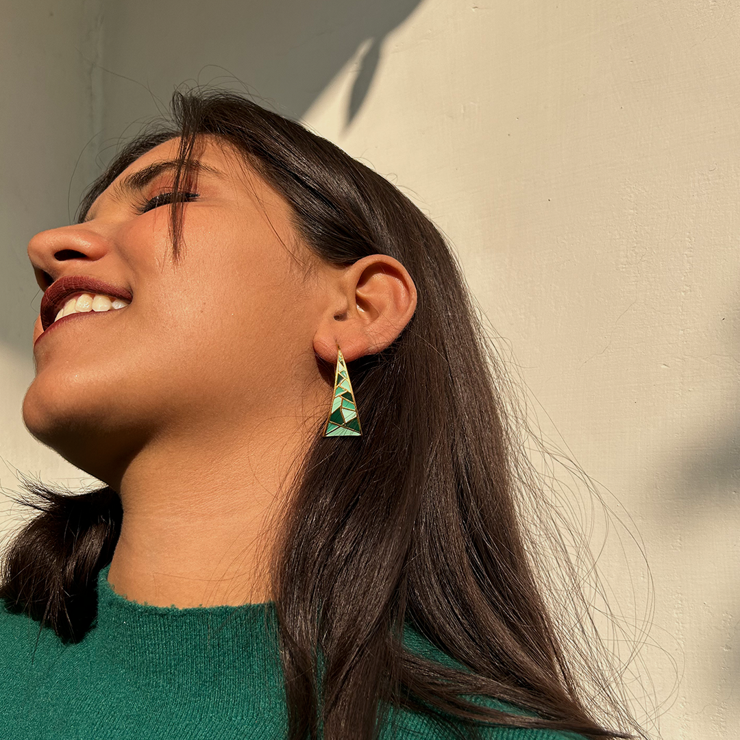 Adara Earrings Green
