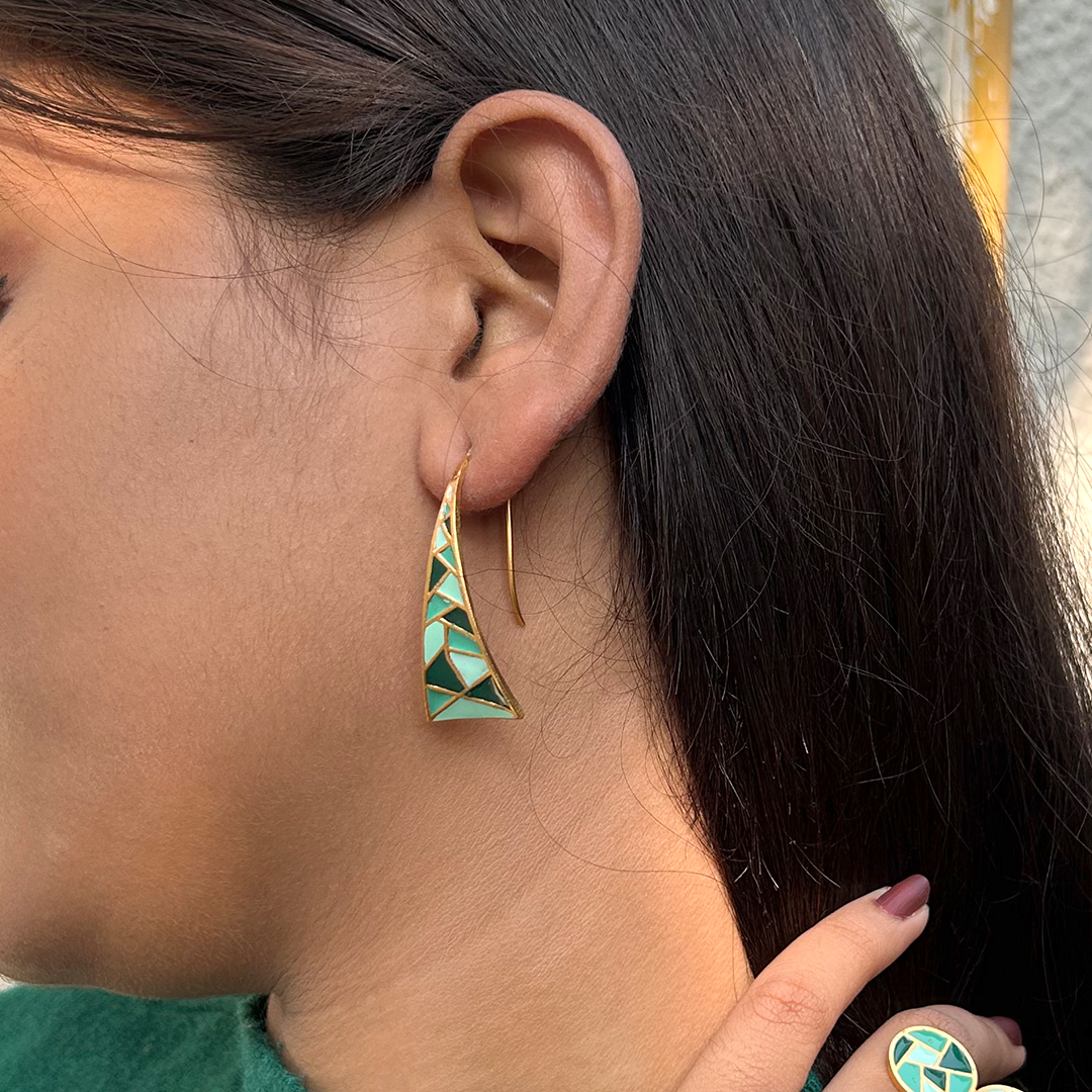 Adara Earrings Green