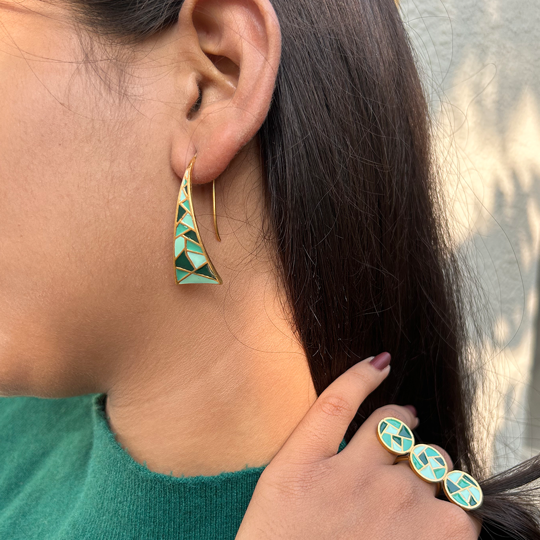 Adara Earrings Green