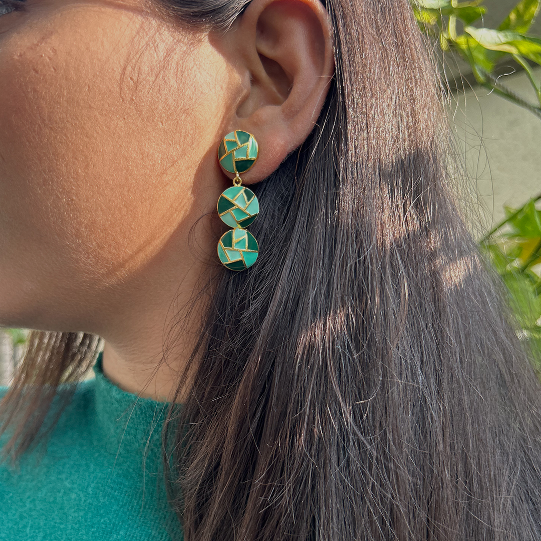 Clarice Earrings Green