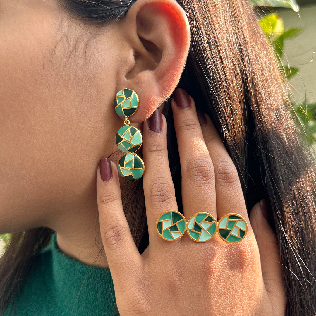 Clarice Earrings Green