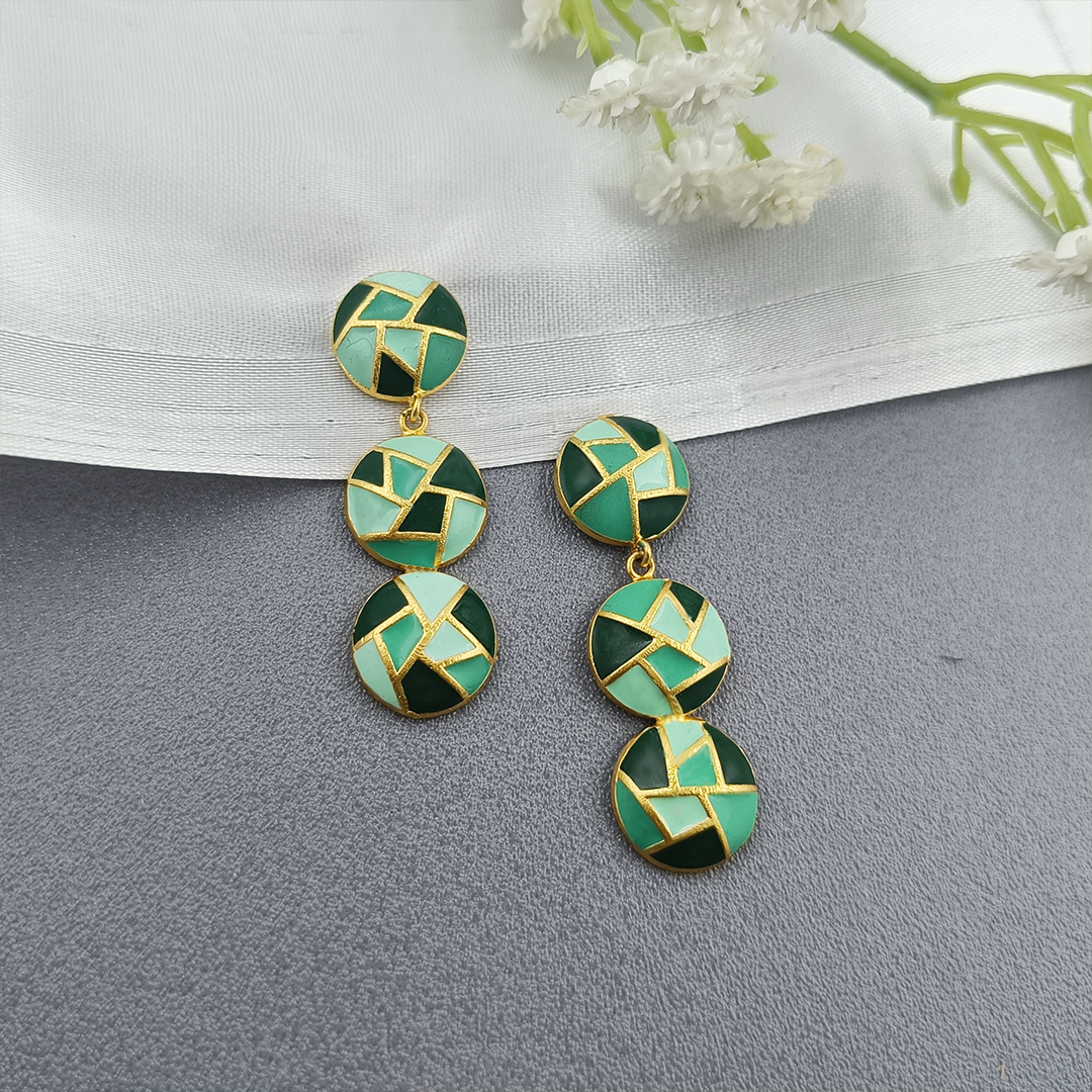 Clarice Earrings Green