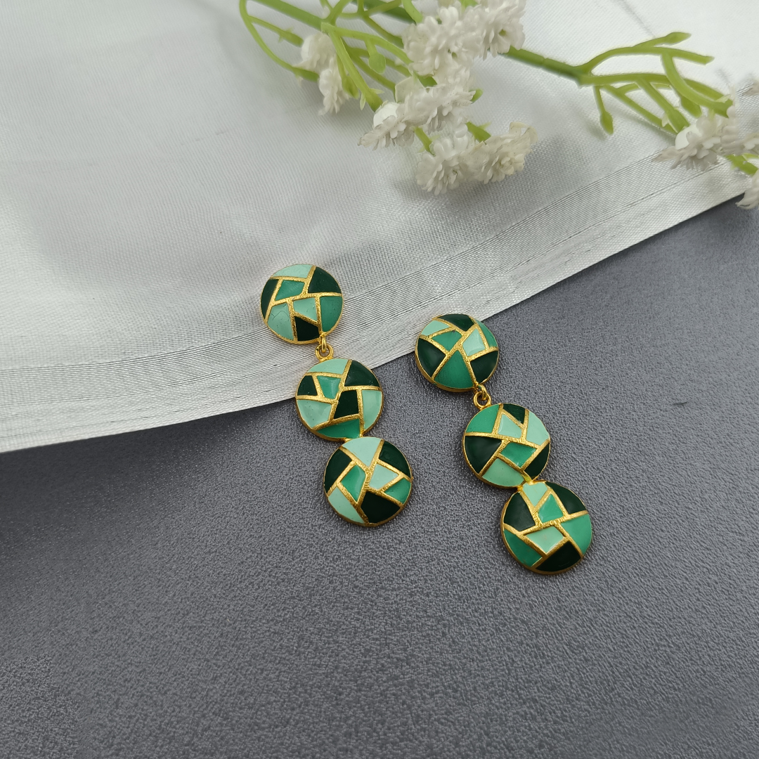 Clarice Earrings Green