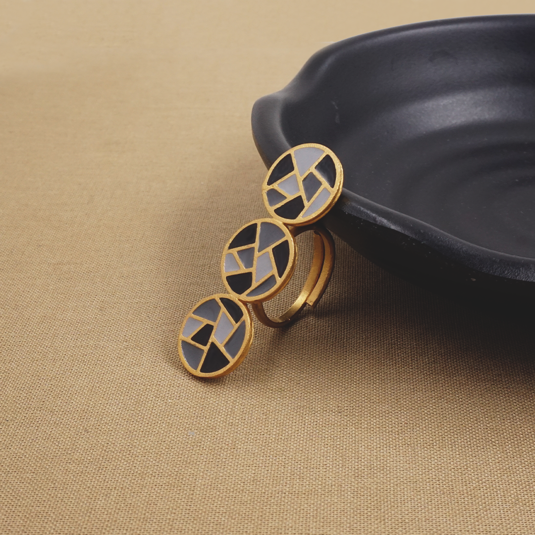 Creo Mosaic Ring - Black