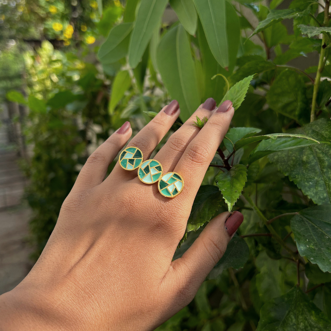 Creo Mosaic Ring - Green
