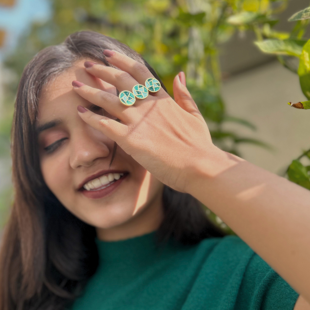 Creo Mosaic Ring - Green