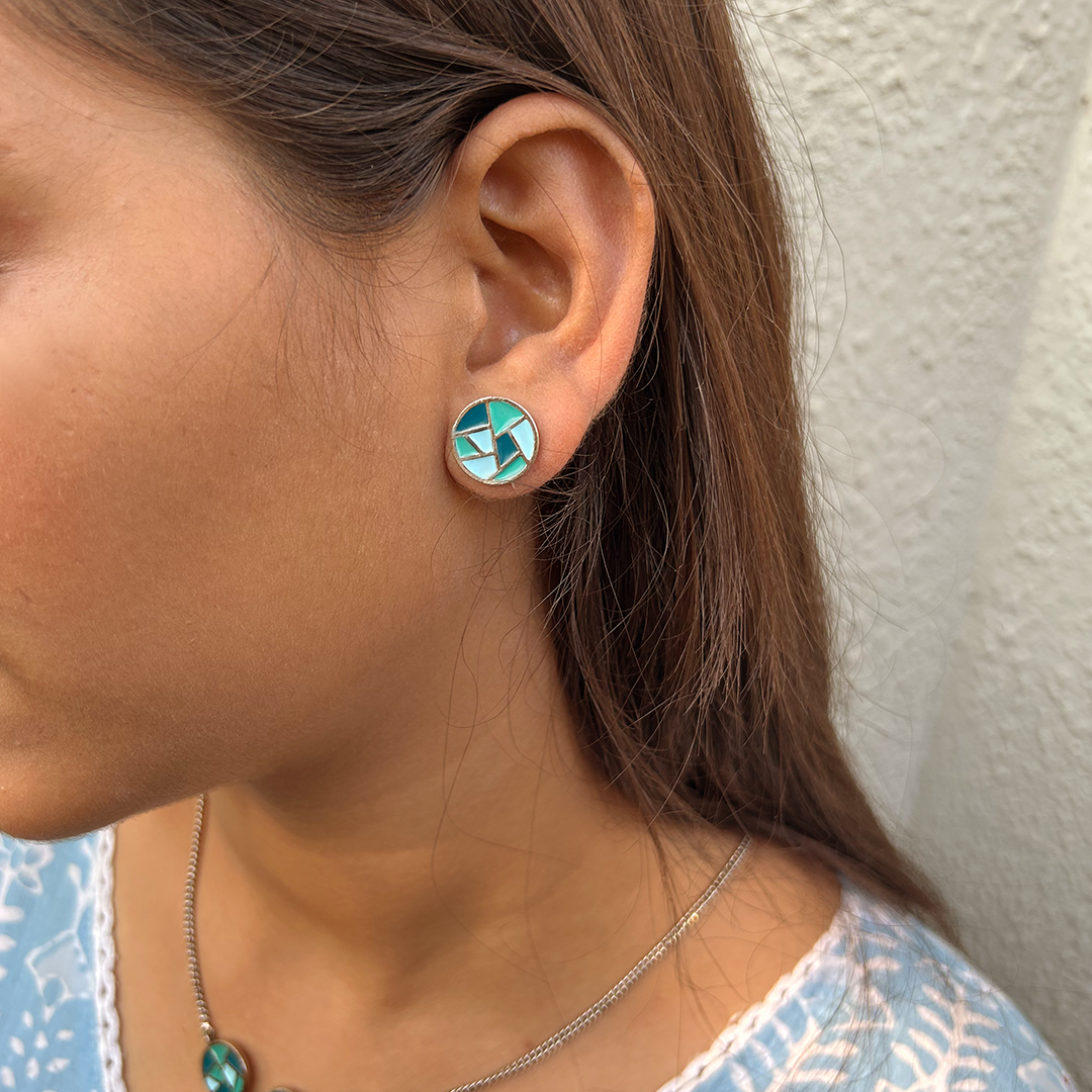 Eira Studs - Blue