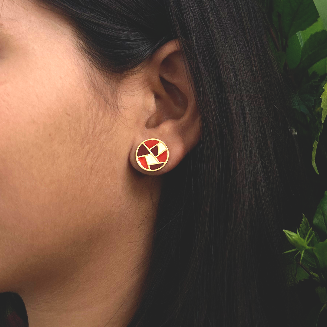 Eira Studs - Red