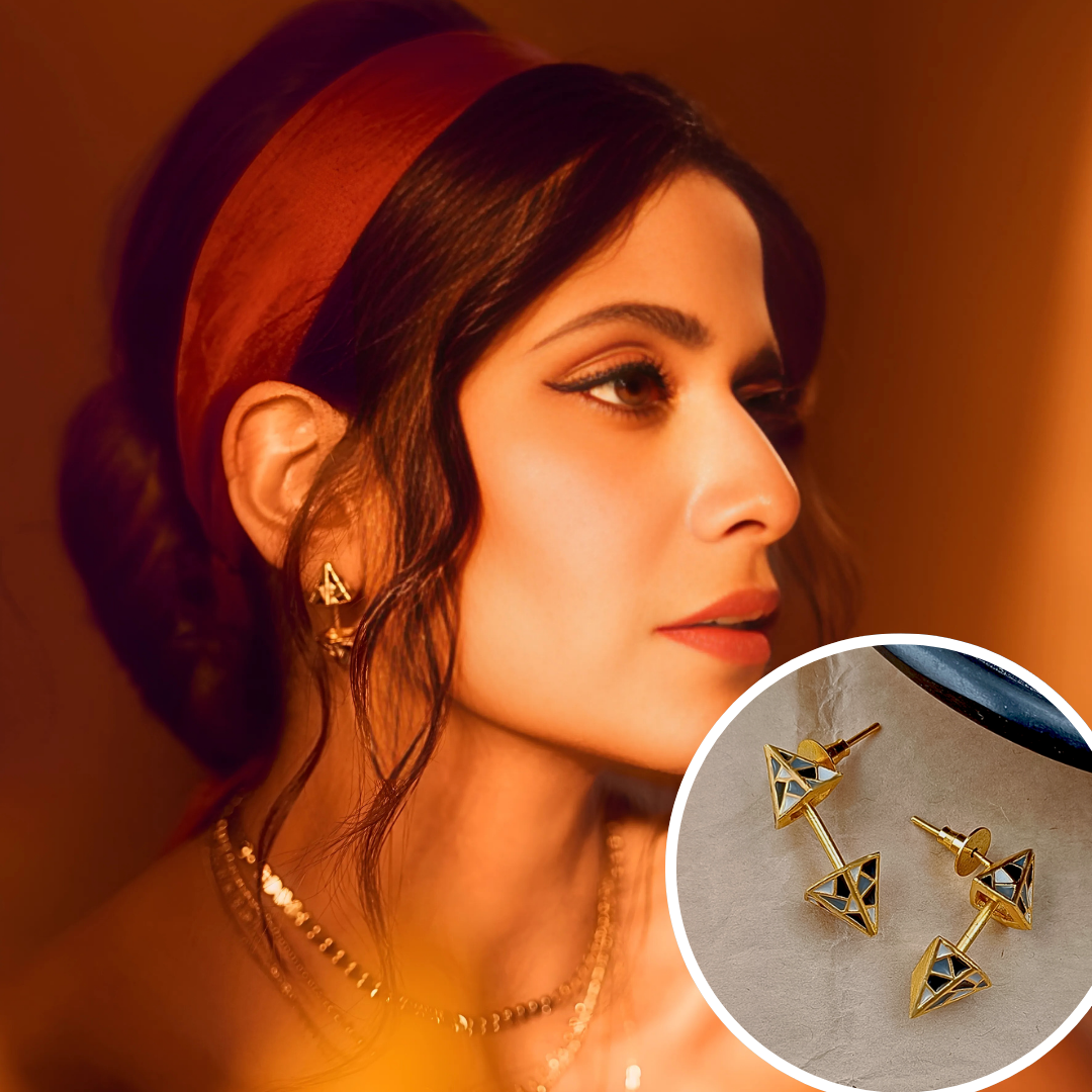 Sai Tamhankar in Tula Earrings - Black