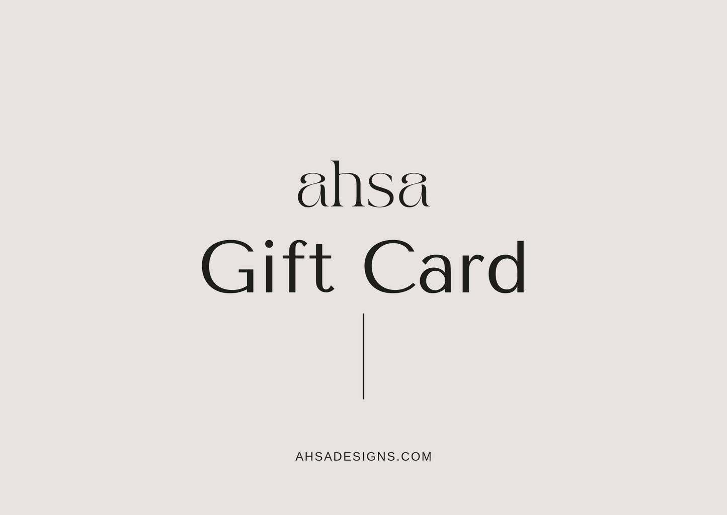 AHSA GIFT CARD