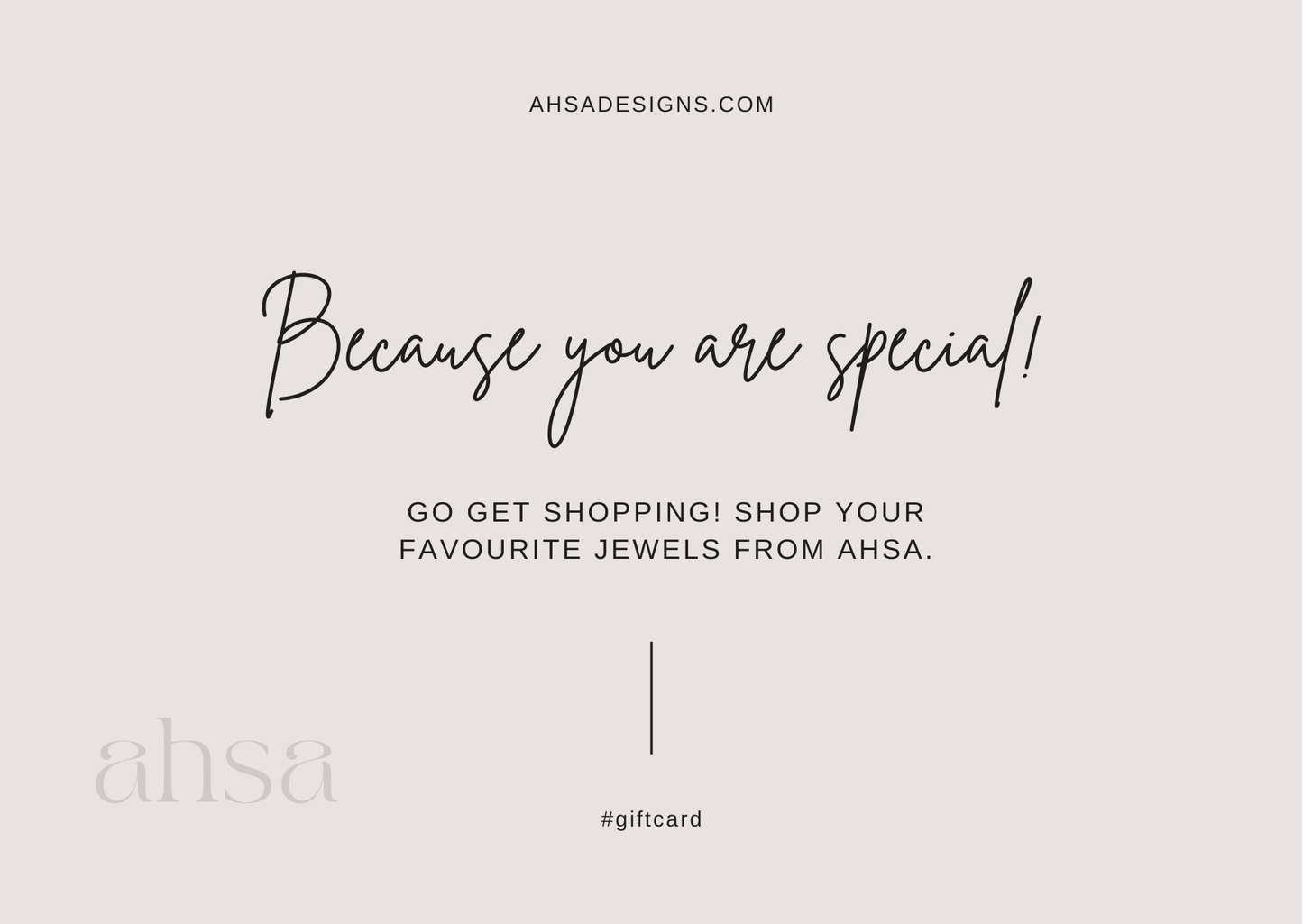 AHSA GIFT CARD