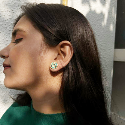 Eira Studs - Green