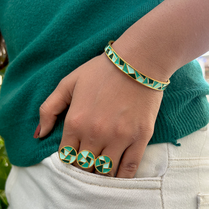 Mosaic Cuffs - Green