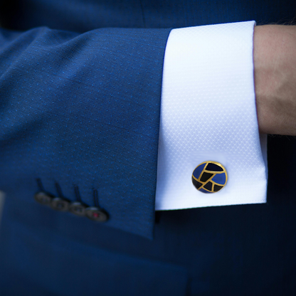 Sera Blue Golden Cufflinks